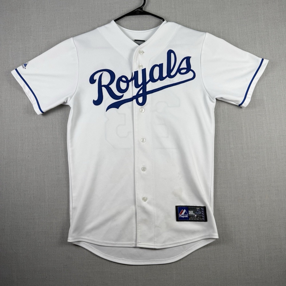 Majestic Jersey Kansas City Royals Zack Greinke Men's Size Medium White Vintage